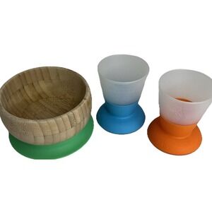 Baby Bjorn Feeding Set Suction  Cups Avanchi Bamboo Bowl Toddler Dish BLW
